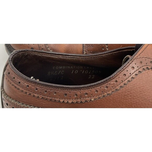 Hanover LB Sheppard Signatures 2312 Brown Leather Wingtip Shoes Size 8.5 E/C - Picture 8 of 10